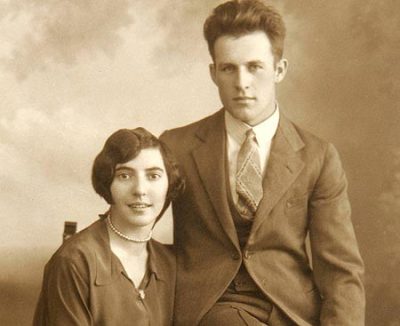 Frank And Anita Milford on their wedding in 1928